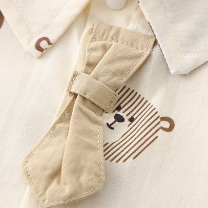 Baby Boy/Girl Bear Cartoon Romper-kissminis