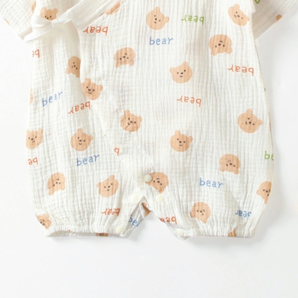 Baby Boy/Girl Bear Printed Romper-kissminis