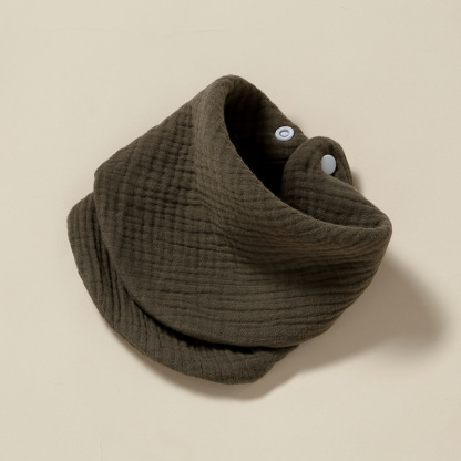 Newborn 6 Layers Wrinkle Square Solid Bib