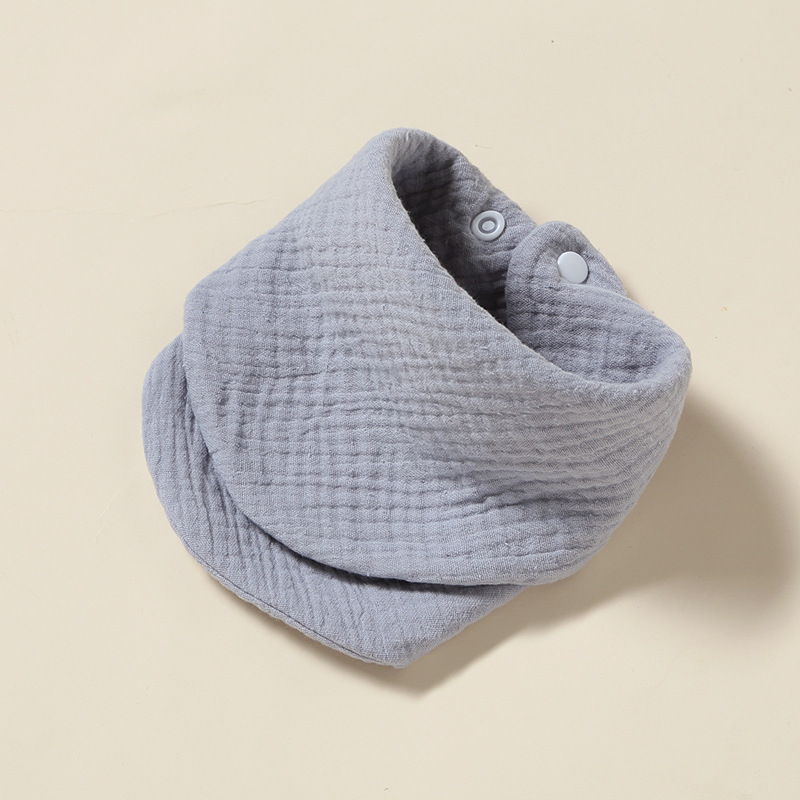 Newborn 6 Layers Wrinkle Square Solid Bib