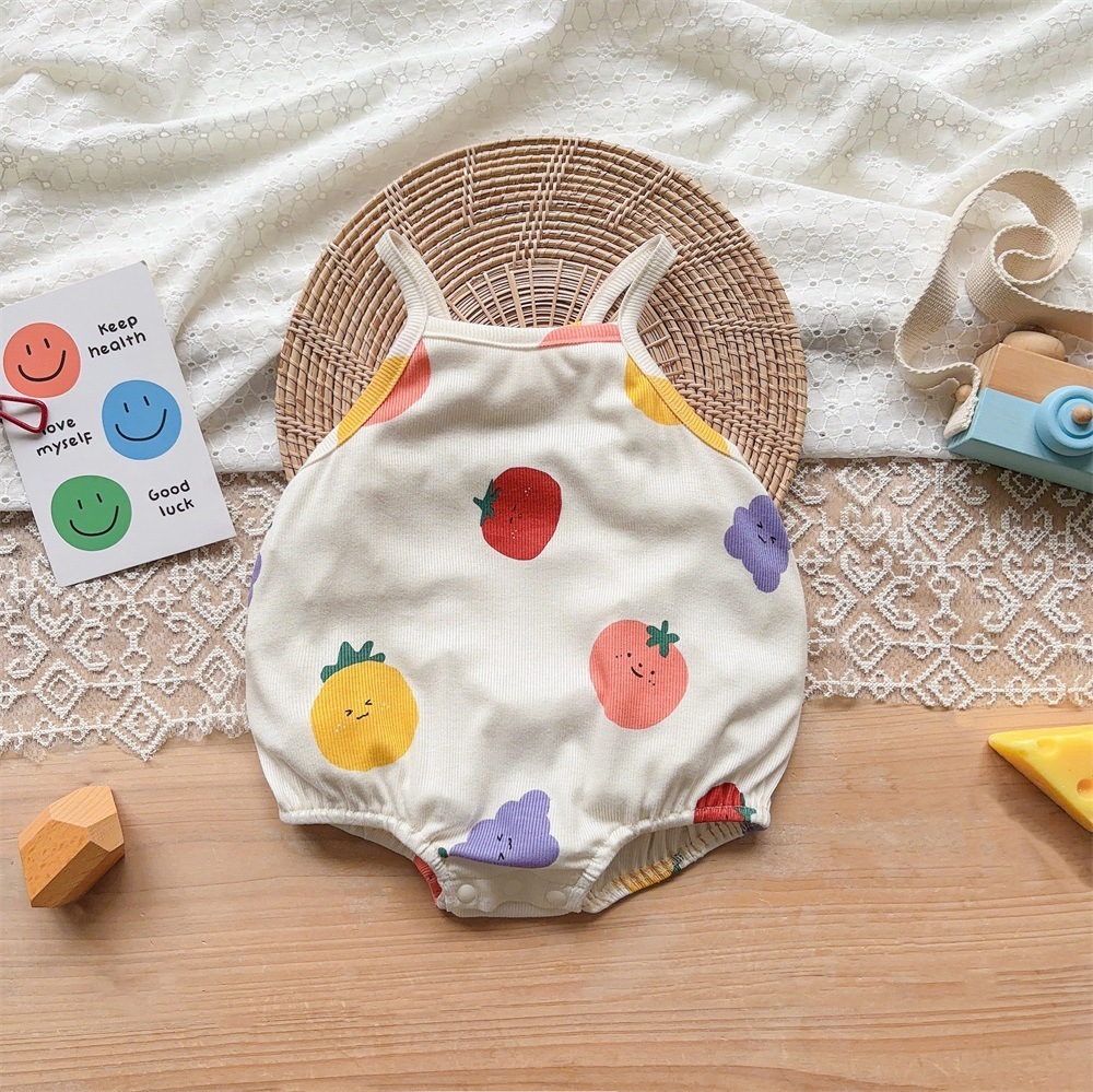 Baby Boy/Girl Vegetable Printed Bodysuit-kissminis