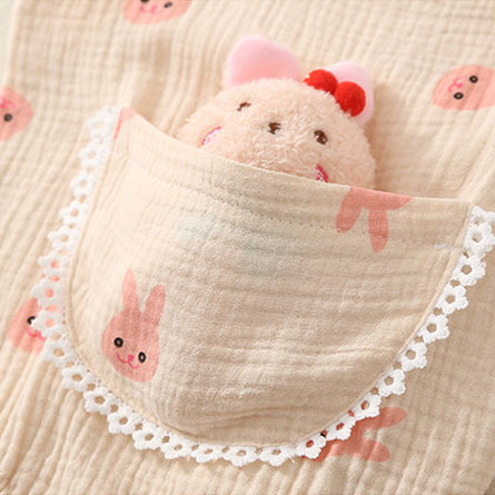 Baby 3D Pocket Rabbit/Bear Design Bodysuit-kissminis