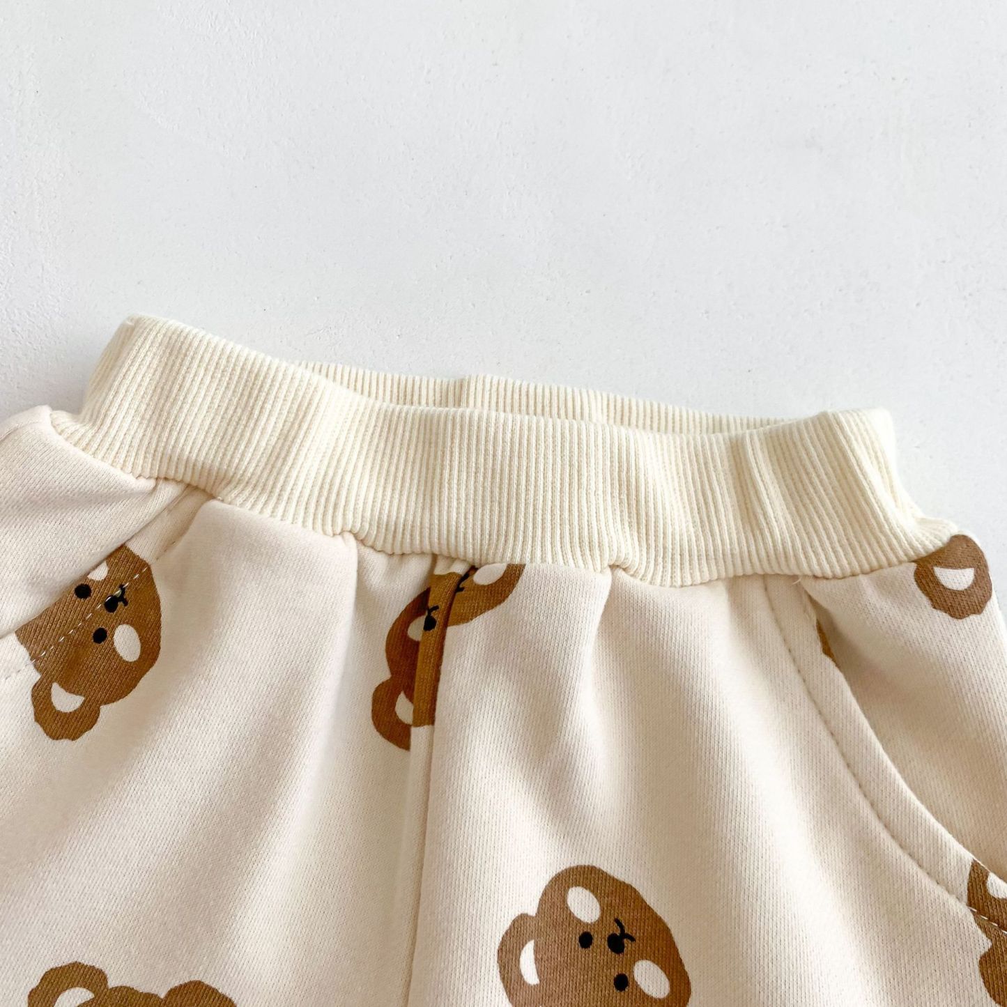 2pcs Baby Boy/Girl Crew Neck Bear Long Sleeve Sweatshirt with Pants Set-kissminis