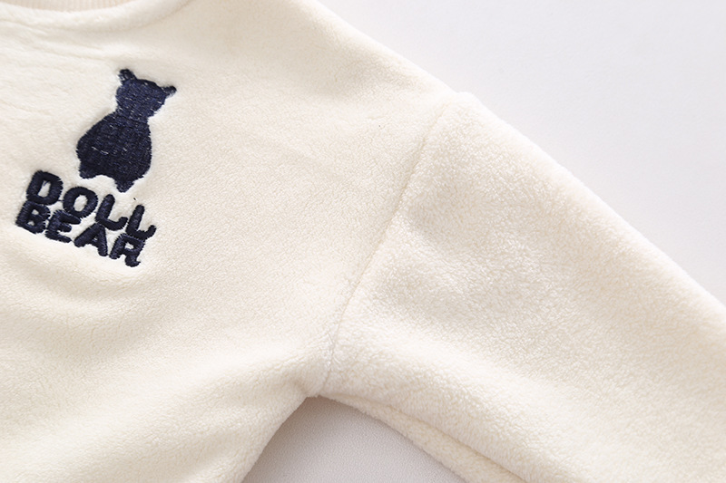 Toddler Boy/Girl Solid Color Cute Bear Two Piece Set-kissminis