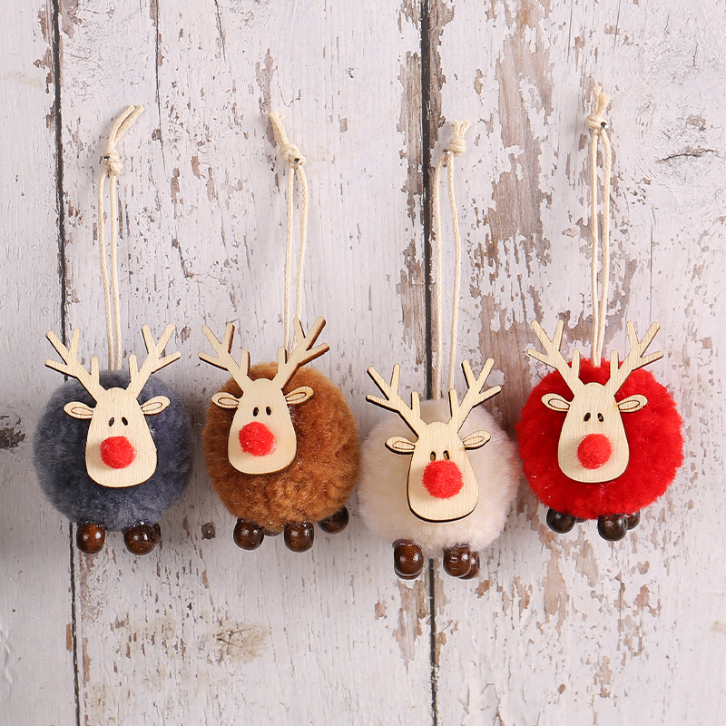 Christmas Style Cute Elk Design Christmas Tree Decorations-kissminis