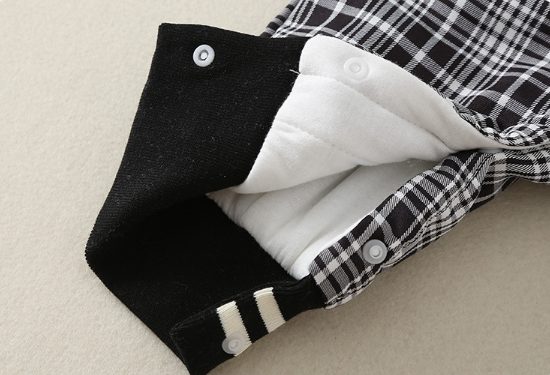Baby Boy/Girl Classic Bear Pattern Striped Long Sleeve Romper-kissminis