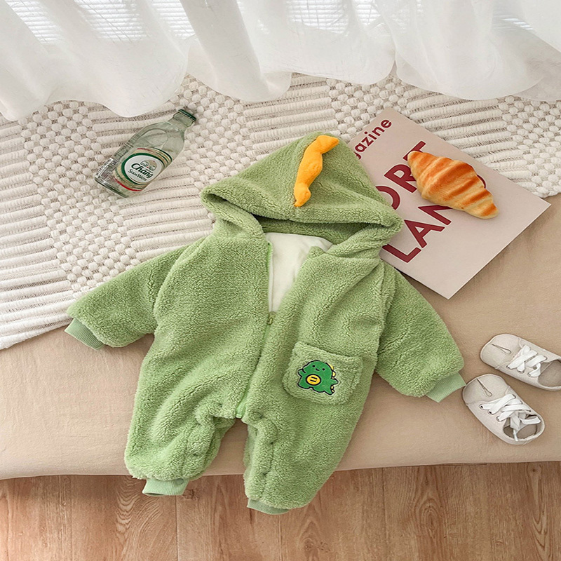 Baby Boy/Girl Cute Dinosaur Design Dinosaur Appearance Long Sleeve Romper-kissminis