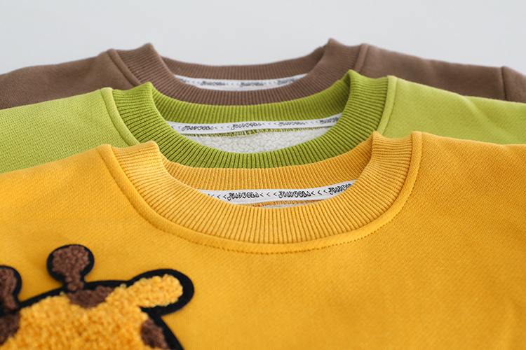 Toddler Boy/Girl Cute Dinosaur/Bear/Giraffe Pattern Solid Color Two-Piece Set-kissminis