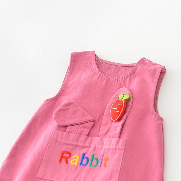 Baby Gilrl Rabbit Pattern Sleeveless Romper-kissminis