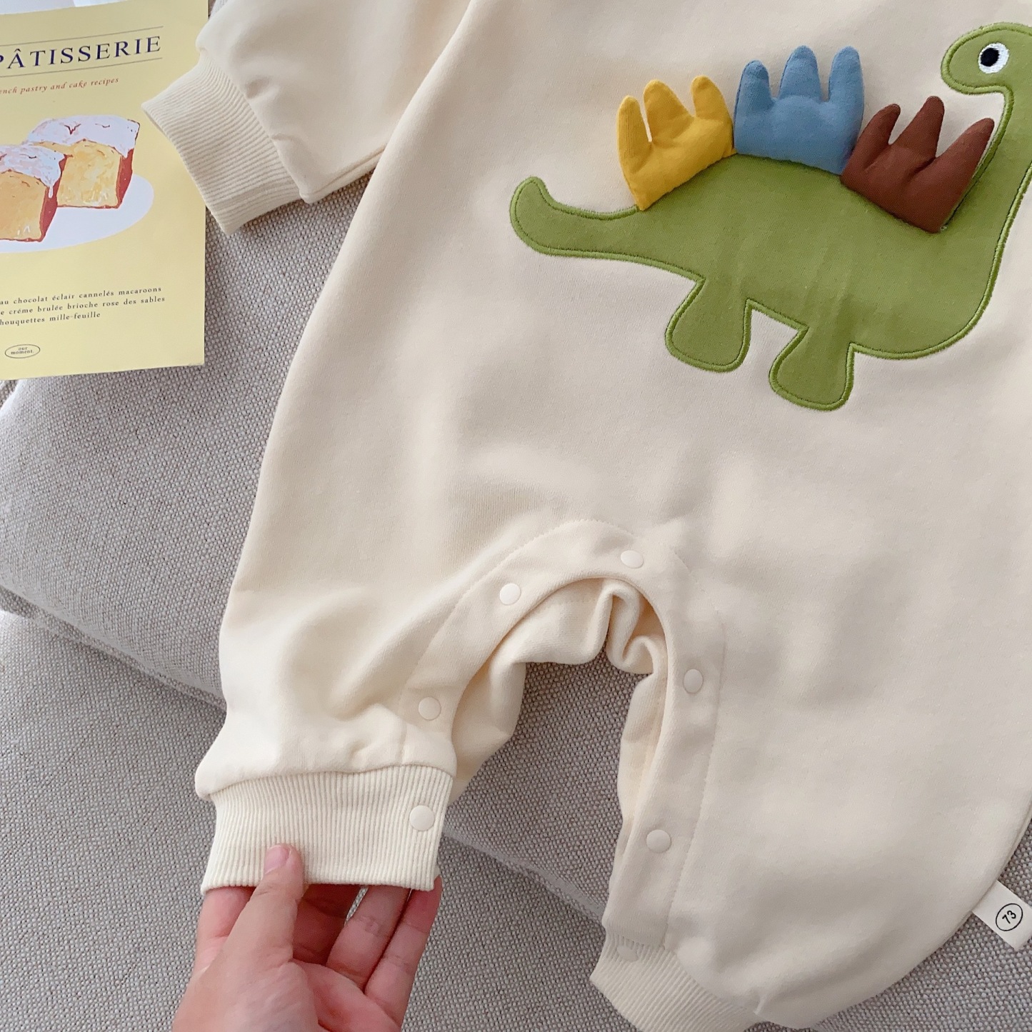 Newborn Baby Boy/Girl Cute Dinosaur Pattern Long Sleeve Romper-kissminis