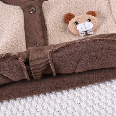 Toddler Boy/Girl Bear Pattern Three Piece Set-kissminis