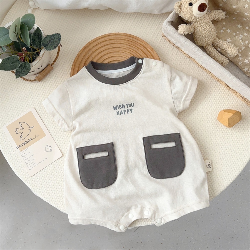 Baby Boy/Girl Pockets Printed Romper-kissminis