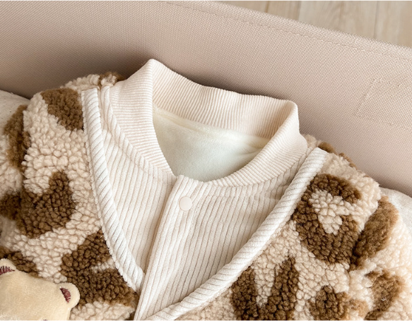 Baby Boy Cat Stripe and Cute 3D Cat Design Long Sleeve Romper-kissminis