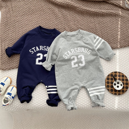 Baby ‘STARSBRUG’ Lines Romper -kissminis