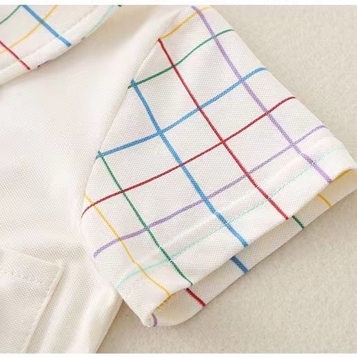 Baby Boy Stereoscopic Bear Plaid Splicing Romper-kissminis