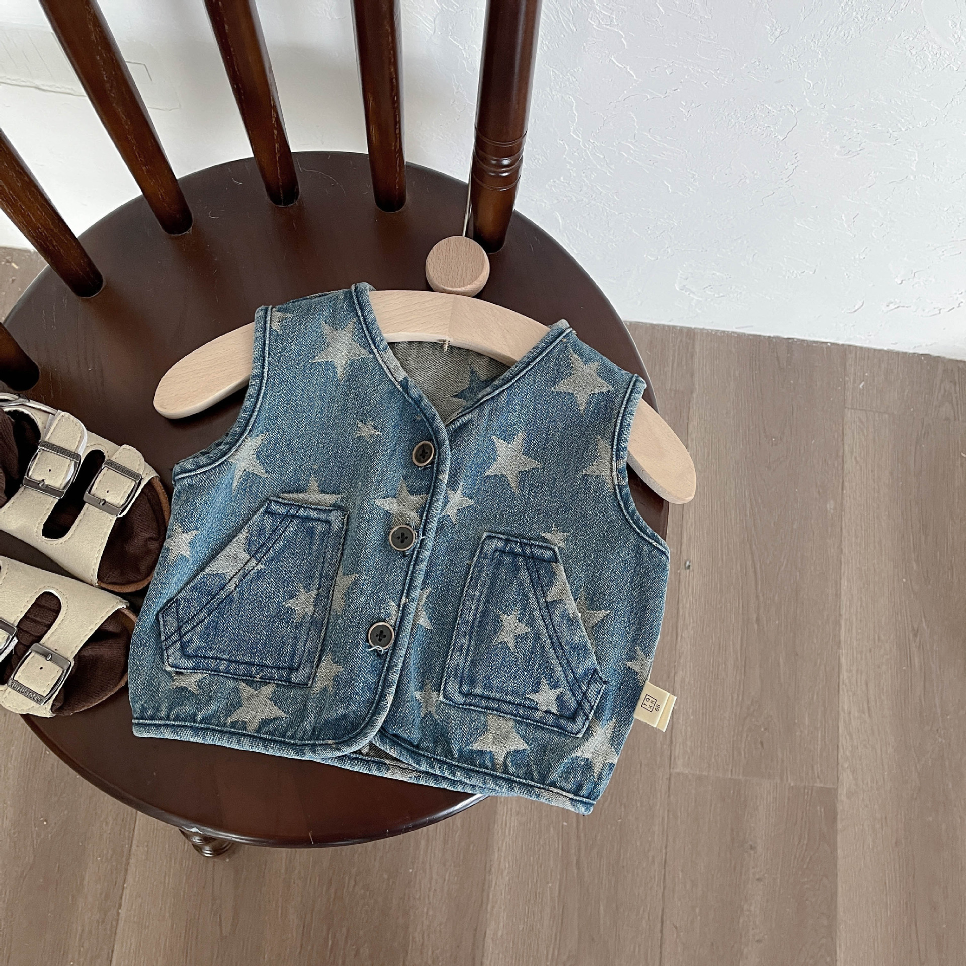 Baby Boy Denim Vest Vintage Jacket-kissminis