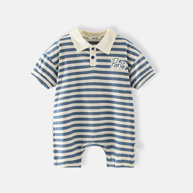 Baby Boy Striped Prints Romper-kissminis