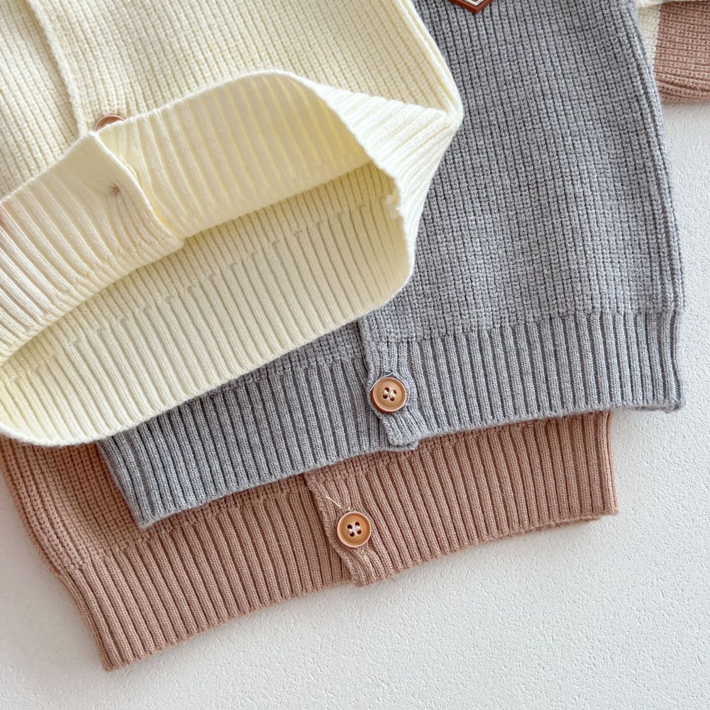 2pcs Baby Boy/Girl Stripe Graphic Knit Long Sleeve Cardigan and Pants Set-kissminis