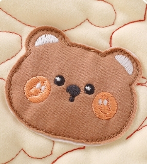 Newborn Baby Boy/Girl Bear Graphic Long Sleeve Romper-kissminis