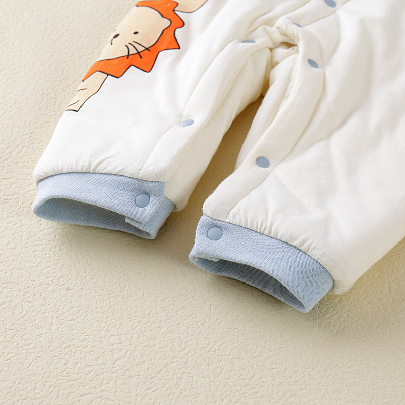 Winter Thicken Baby Boy/Girl Cute Animals Graphic Long Sleeve Romper-kissminis