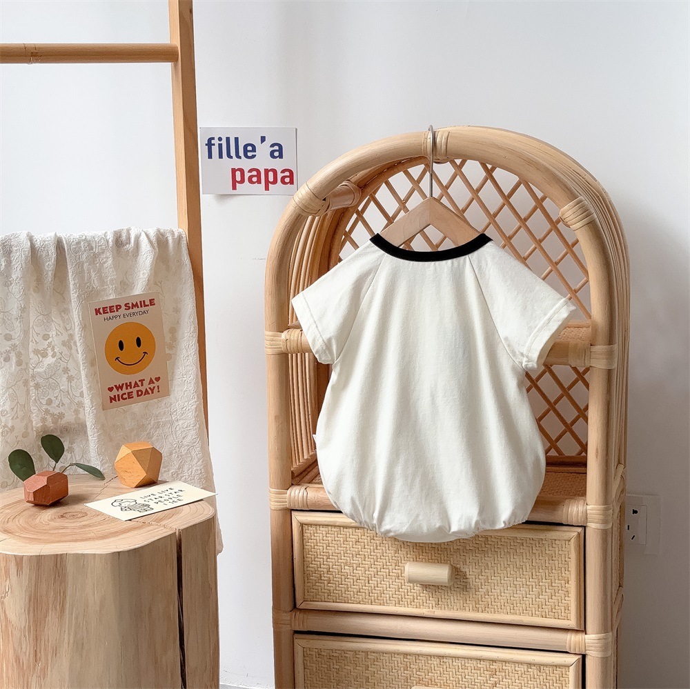 Baby Boy/Girl Dog Cartoon Bodysuit-kissminis