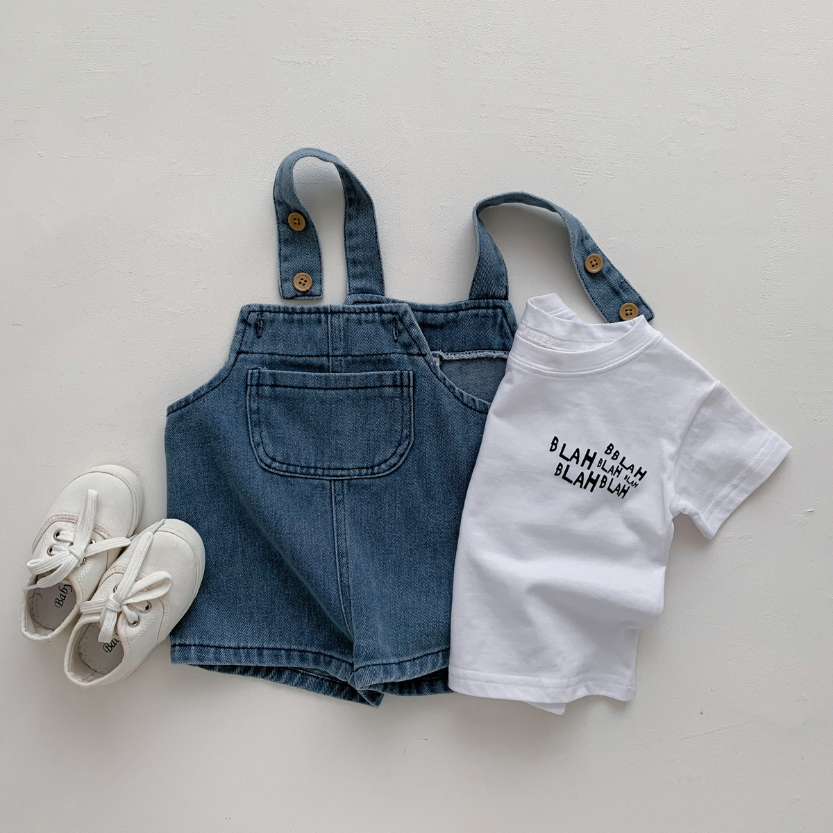 2pcs Baby Boy/Girl Soild Color T-shirt with Pant Set-kissminis