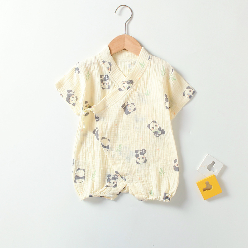Baby Boy/Girl Panda Printed Romper-kissminis