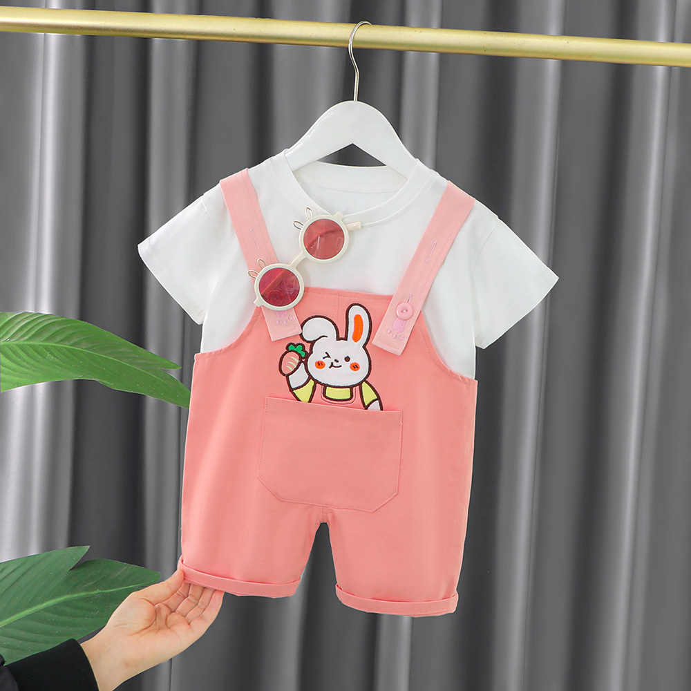2pcs Baby Cartoon T-shirt with Pants Set -kissminis