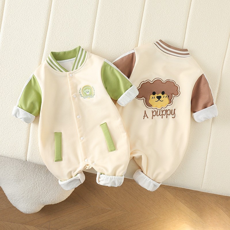 Baby Unisex Teddy Lined Long Sleeve Romper