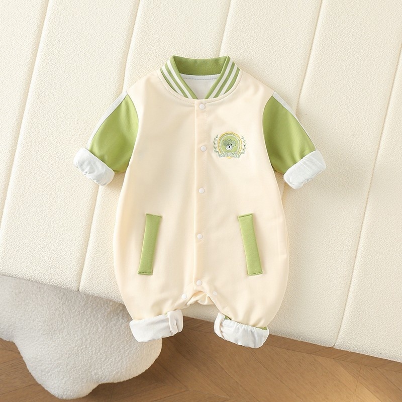 Baby Unisex Teddy Lined Long Sleeve Romper