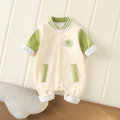 Baby Unisex Teddy Lined Long Sleeve Romper