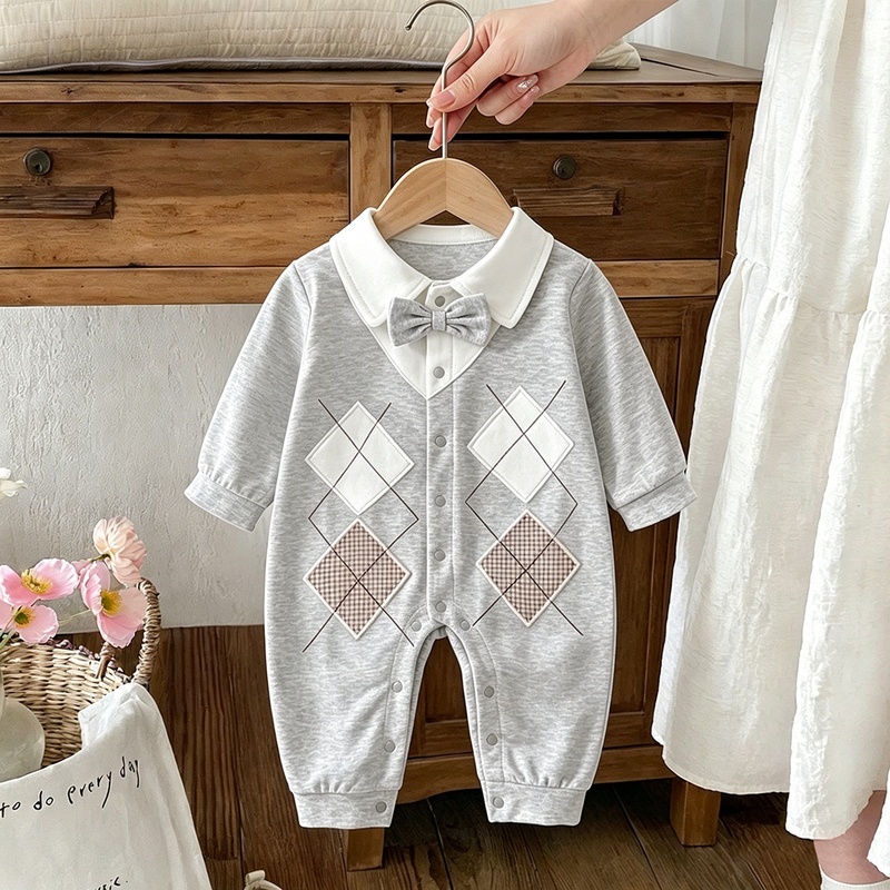 Baby Girl Gentleman Tie Romper - kissminis