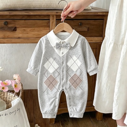 Baby Girl Gentleman Tie Romper