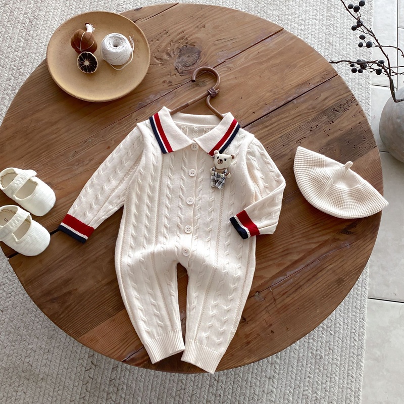 Academy Style Cable Baby Romper Outfit