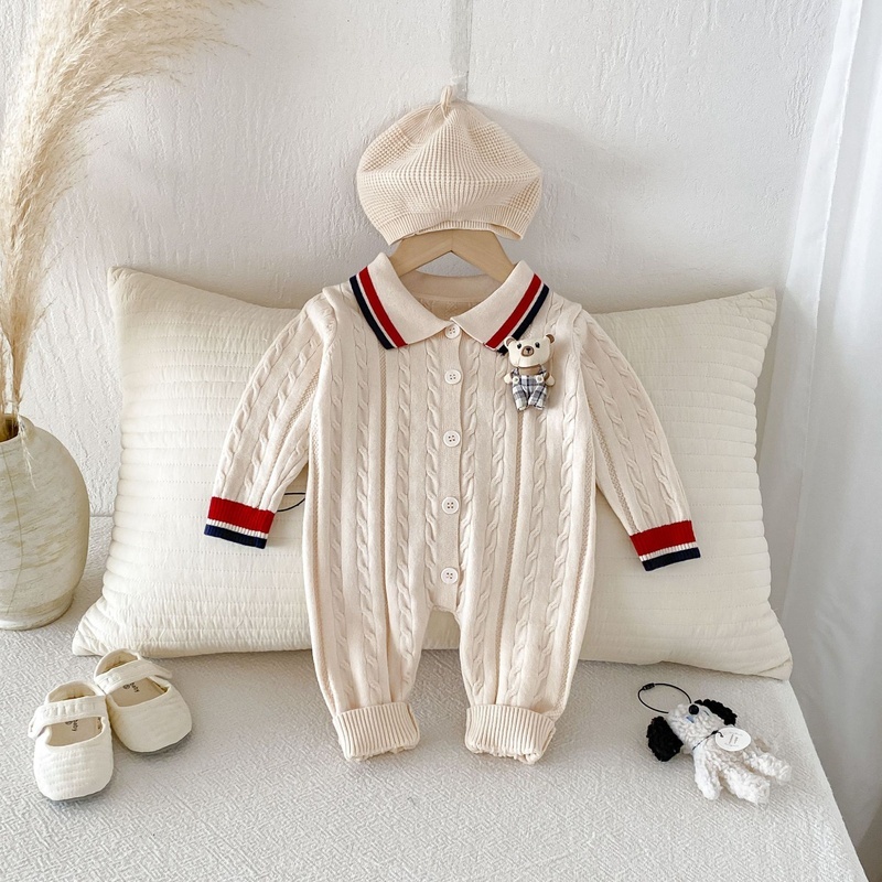 Academy Style Cable Baby Romper Outfit - kissminis
