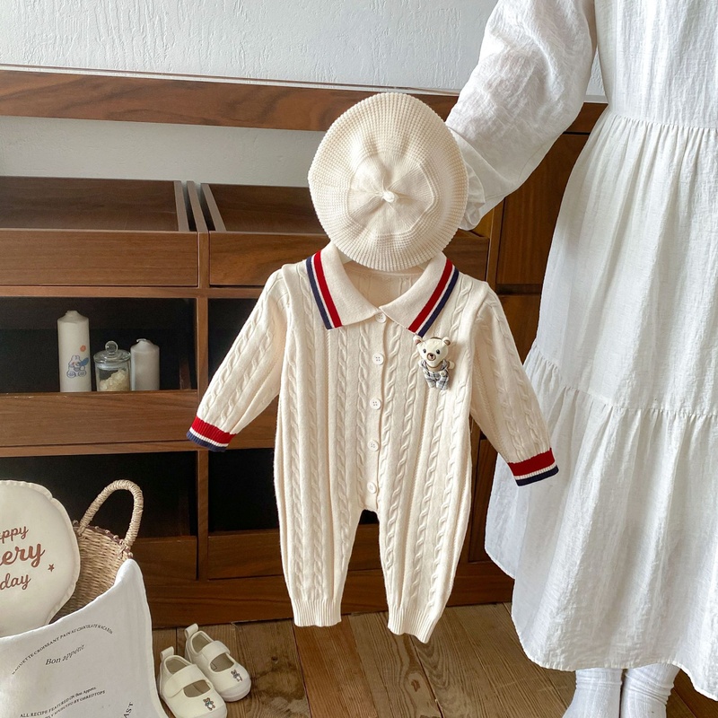 Academy Style Cable Baby Romper Outfit