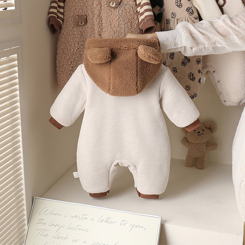 Baby Unisex Warm Hooded Romper