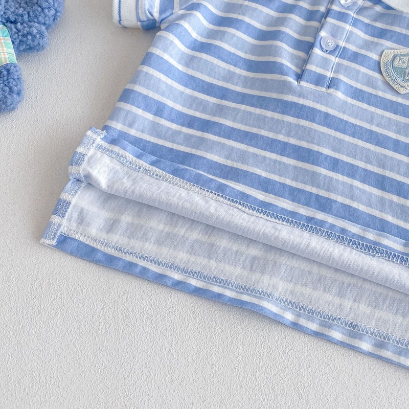 Kids Unisex Academy Stripe Short Sleeve Set