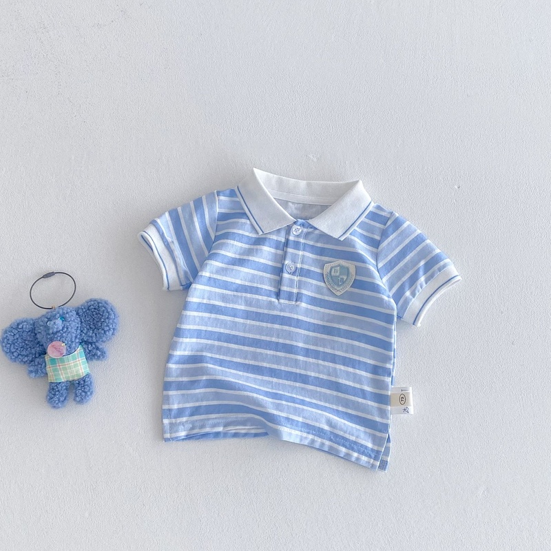 Kids Unisex Academy Stripe Short Sleeve Set