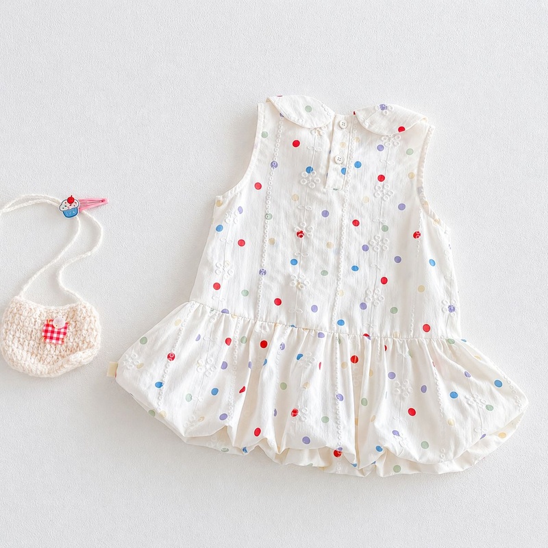 Baby Girl Polka Dot Sleeveless Dress