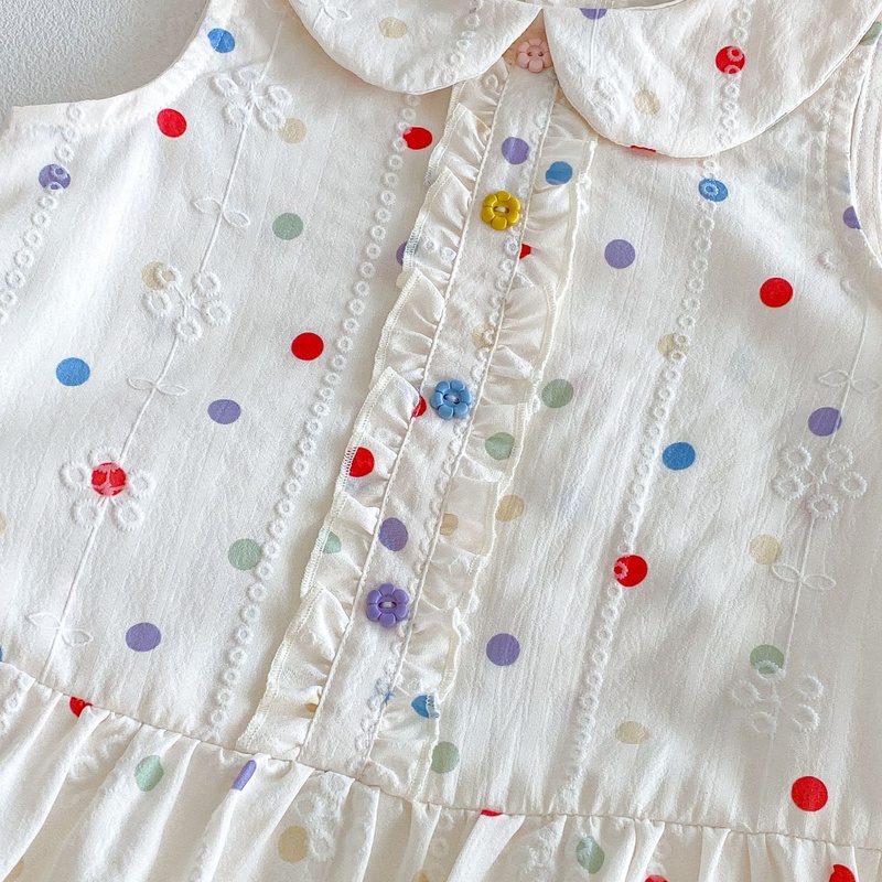 Baby Girl Polka Dot Sleeveless Dress