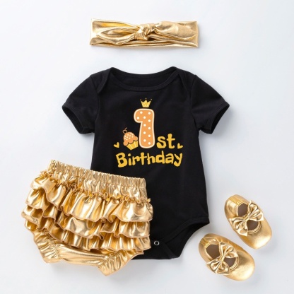 Baby Girl Cartoon Four-Piece Set
