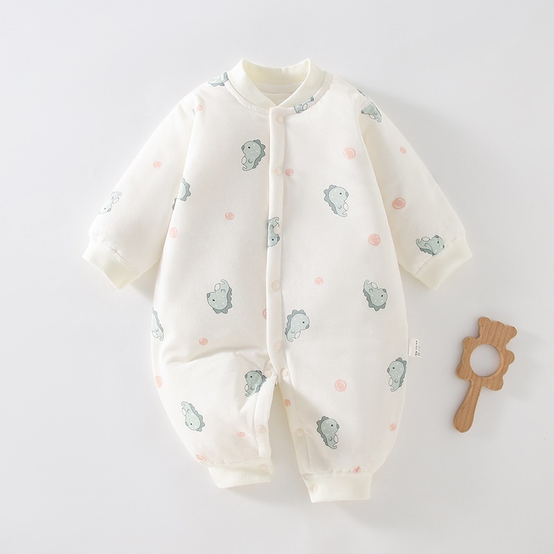 Baby Unisex Cartoon Padded Romper