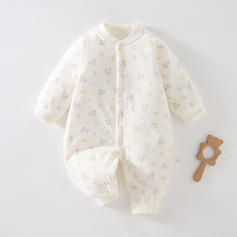 Baby Unisex Cartoon Padded Romper