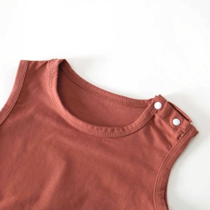 Baby Boy Coffee Pony Suspenders Sleeveless Romper Set