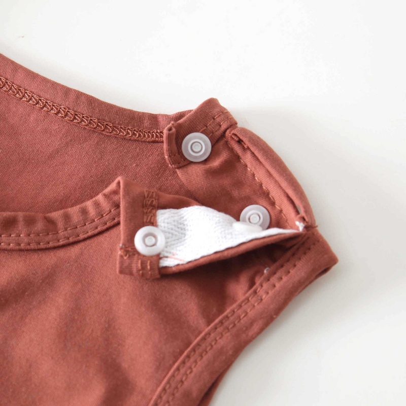 Baby Boy Coffee Pony Suspenders Sleeveless Romper Set