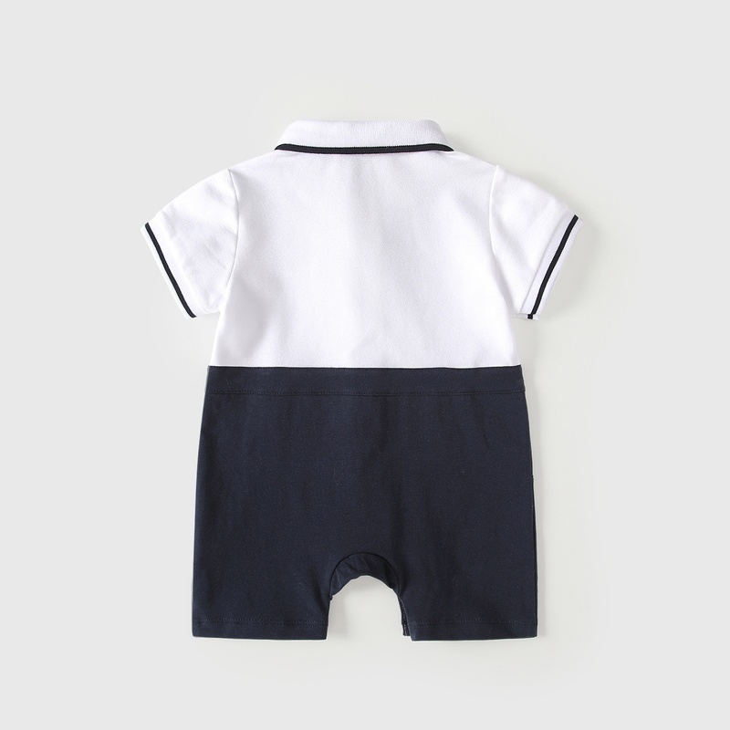 Baby Boy Formal Short Sleeve Bodysuit Romper