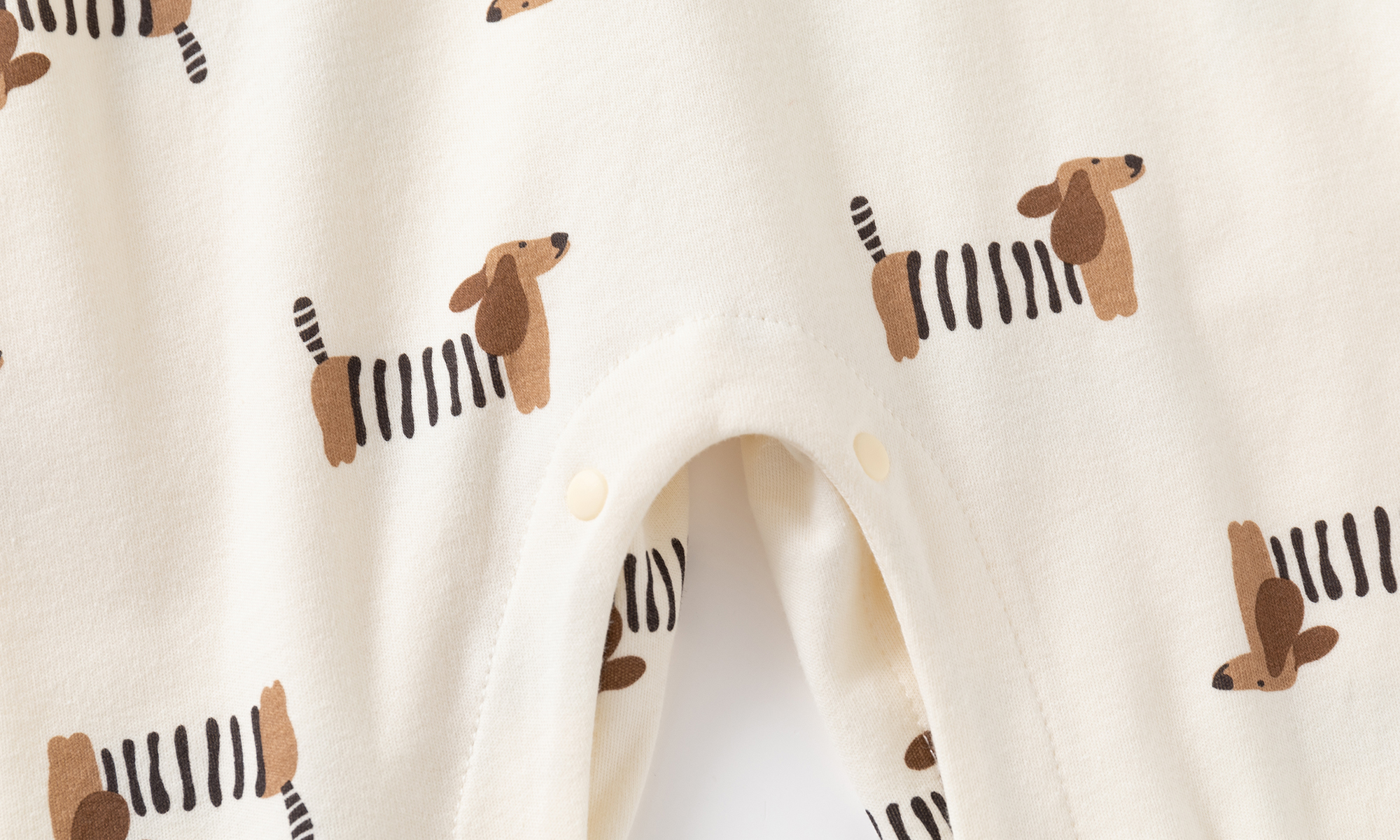 Baby Cute Puppy Shoulder Split Romper