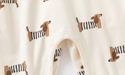 Baby Cute Puppy Shoulder Split Romper