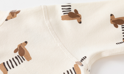 Baby Cute Puppy Shoulder Split Romper
